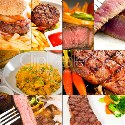 beef dishes collage