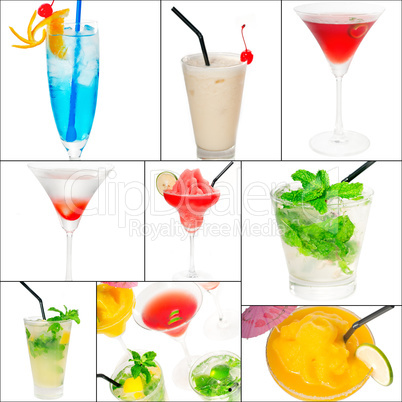 cocktails collage