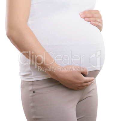 pregnant woman close-up
