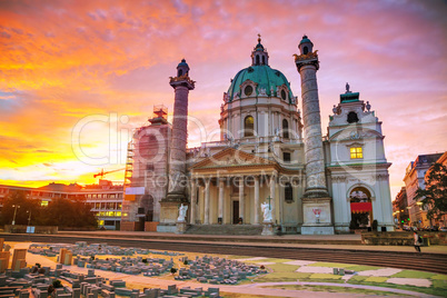 St. Charles's Church (Karlskirche) in Vienna, Austria