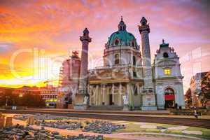 St. Charles's Church (Karlskirche) in Vienna, Austria