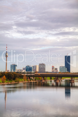 Vienna financial district cityscape