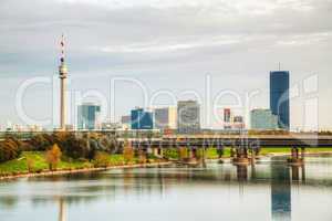 Vienna financial district cityscape