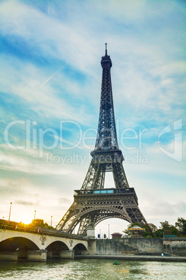 Paris cityscape with Eiffel tower