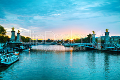 Paris with Aleksander III bridge