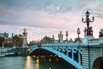 Aleksander III bridge in Paris