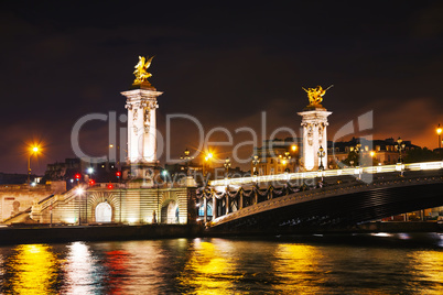 Alexander III bridge in Paris