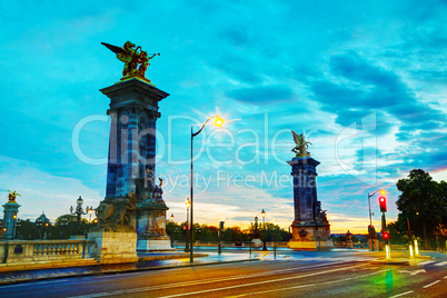 Aleksander III bridge in Paris