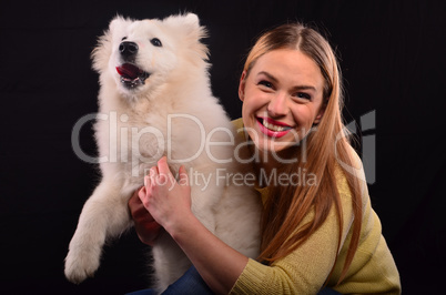 Girl and dog