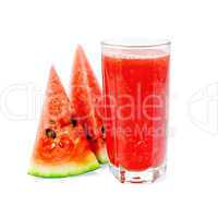 Juice watermelon in glass