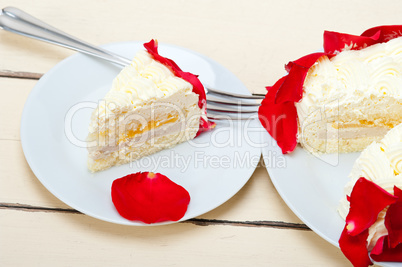 whipped cream mango cake