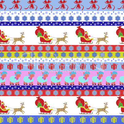 Christmas seamless pattern with Santa