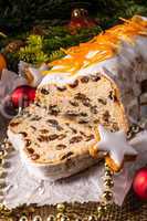 Christmas Stollen with orange julienne