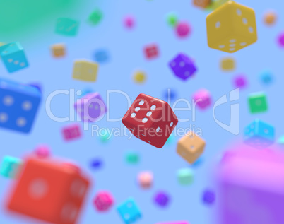 Multicolor dice