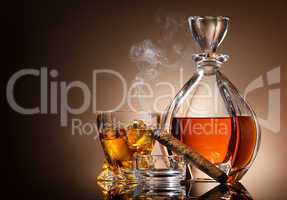 Decanter of whiskey