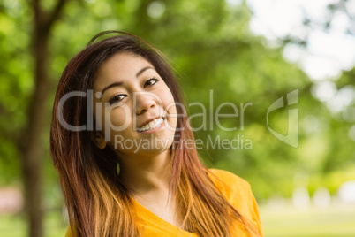 Portrait of beautiful woman outdoors