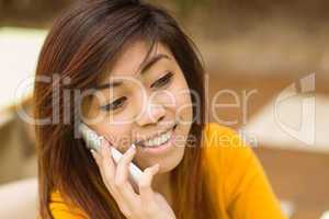 Beautiful woman using mobile phone