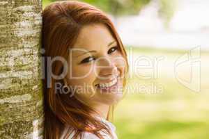 Portrait of a pretty redhead smiling