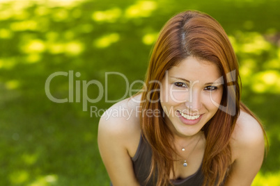 Portrait of a pretty redhead smiling