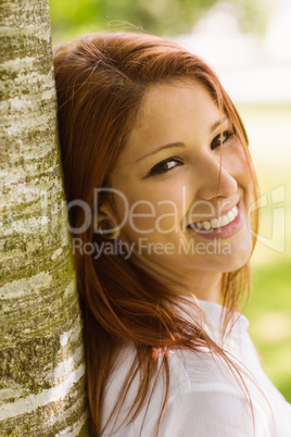 Portrait of a pretty redhead smiling