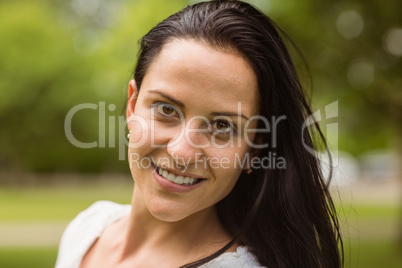 Portrait of a beautiful brunette standing