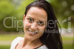 Portrait of a beautiful brunette standing