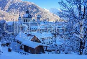 Ettal Kloster Winter - Ettal abbey in winter 02