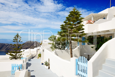 The villas at luxury hotel, Santorini island, Greece