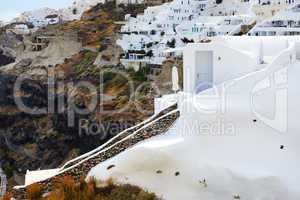 The houses on Santorini island, Greece