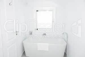The bathroom in luxury hotel, Santorini island, Greece