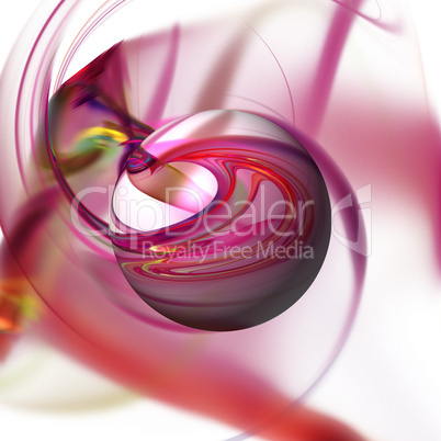 Abstract Red Globe