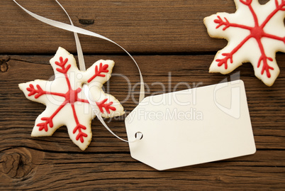 Christmas Stars with Label with Copy Space