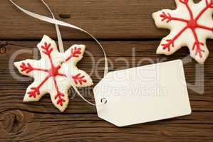 Christmas Stars with Label with Copy Space