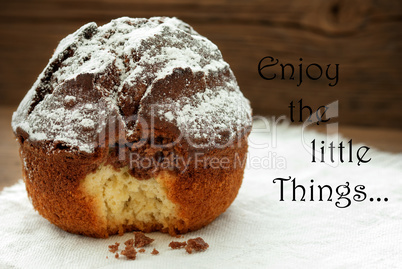 Homemade Cake With Life Quote Enjoy The Little Things