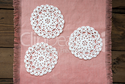 Three White Place Mat