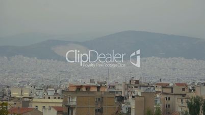 Athen Stadtpanorama mit Dächern
