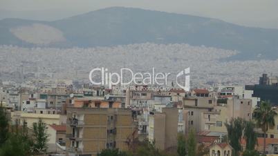 Athen Stadtpanorama mit Häusern