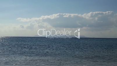 Glyfada Strand Athen mit Blick auf Aegina Insel