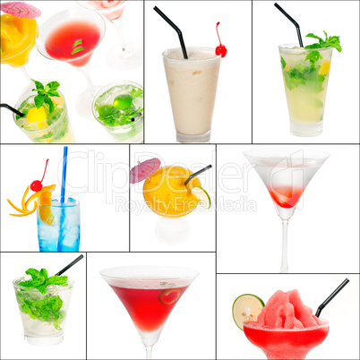 cocktails collage