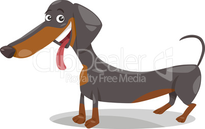 cute dachshund dog cartoon illustration