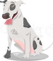bull terrier dog cartoon illustration