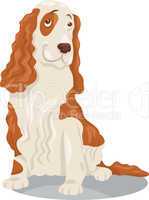 cocker spaniel dog cartoon illustration