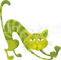 green cat character cartoon illustration