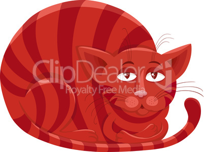 red cat character cartoon illustration