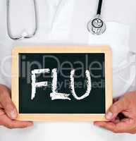 FLU - Physician with chalkboard