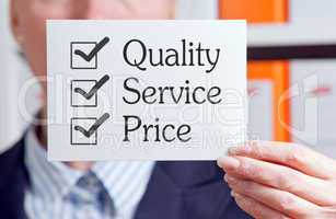 Quality - Service - Price