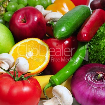 fruits and vegetables background