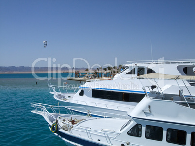 moored boats at the pier