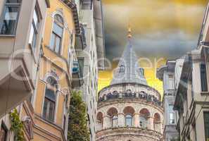 Magnificent view of Galata Tower in Istanbul