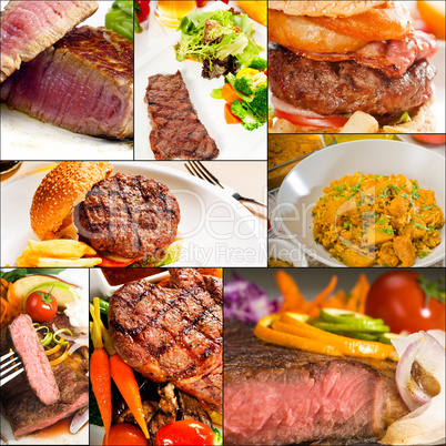 beef dishes collage